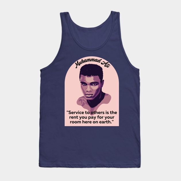 Muhammad Ali Portrait and Quote Tank Top by Slightly Unhinged